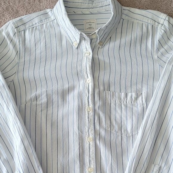 GAP Oxford Striped Button Down Shirt Women's Size XS - Picture 5 of 13